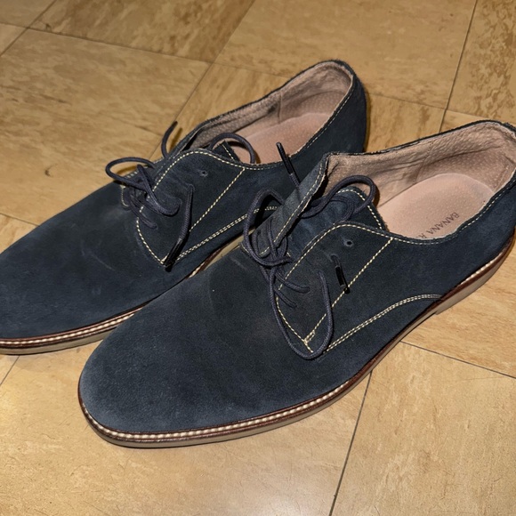 Banana Republic Other - Banana Republic Navy Suede Derby Oxford Shoes
